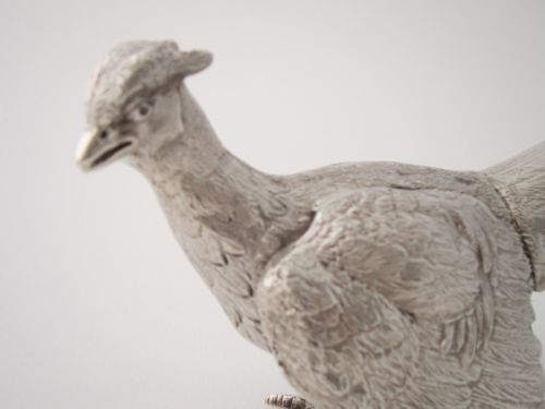ELIZABETH II STERLING SILVER PHEASANTS 1966 - ADDITIONAL PHOTO 5