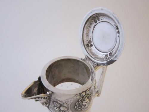 ANTIQUE VICTORIAN STERLING SILVER GLASS CLARET JUG 1868 - ADDITIONAL PHOTO 7