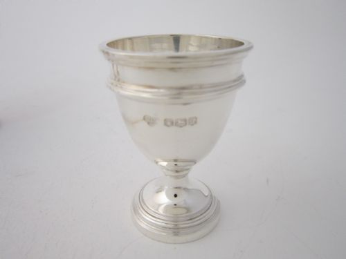 ANTIQUE GEORGE V STERLING SILVER EGG CRUET 191718 - ADDITIONAL PHOTO 6