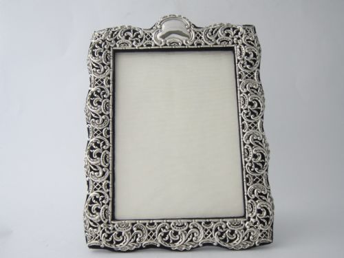 11 12 ANTIQUE VICTORIAN STERLING SILVER PHOTOGRAPH FRAME 1898 - ADDITIONAL PHOTO 1