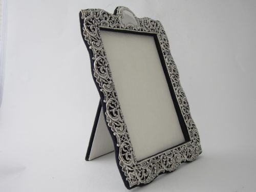 11 12 ANTIQUE VICTORIAN STERLING SILVER PHOTOGRAPH FRAME 1898 - ADDITIONAL PHOTO 2