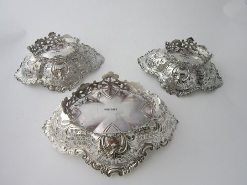 ANTIQUE VICTORIAN STERLING SILVER SUITE OF THREE DISHES 18957 - ADDITIONAL PHOTO 8