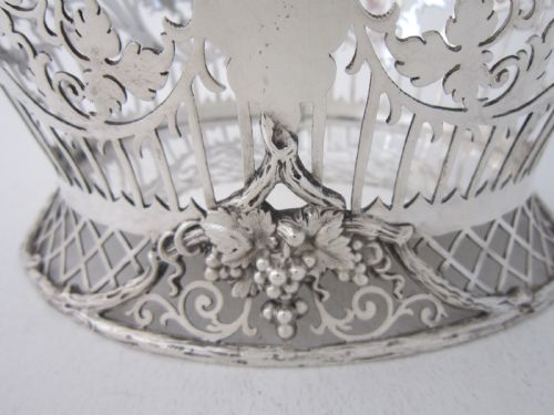 ANTIQUE GEORGE V STERLING SILVER BASKETDISH 1912 - ADDITIONAL PHOTO 6