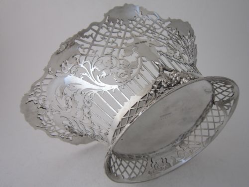 ANTIQUE GEORGE V STERLING SILVER BASKETDISH 1912 - ADDITIONAL PHOTO 7