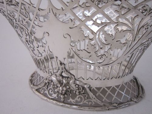 ANTIQUE GEORGE V STERLING SILVER BASKETDISH 1912 - ADDITIONAL PHOTO 9