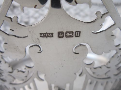 ANTIQUE GEORGE V STERLING SILVER BASKETDISH 1912 - ADDITIONAL PHOTO 10