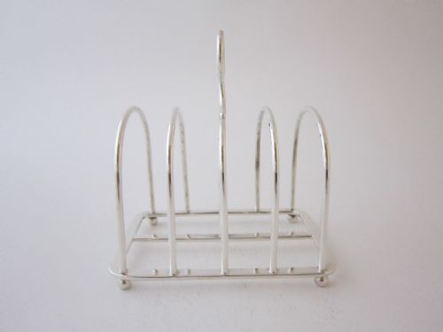 ANTIQUE VICTORIAN STERLING SILVER TOAST RACK 1887 - ADDITIONAL PHOTO 3