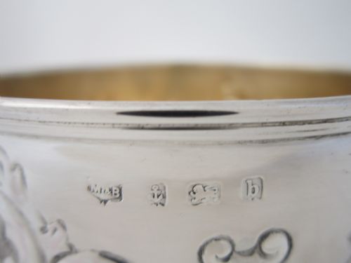 ANTIQUE EDWARDIAN STERLING SILVER SUGAR BOWL 1901 - ADDITIONAL PHOTO 6