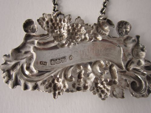 SCOTTISH ANTIQUE GEORGE III STERLING SILVER WINE LABELS 1818 - ADDITIONAL PHOTO 6