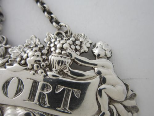 SCOTTISH ANTIQUE GEORGE III STERLING SILVER WINE LABELS 1818 - ADDITIONAL PHOTO 9