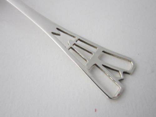ANTIQUE GEORGE VI STERLING SILVER TEA STRAINER 1937 - ADDITIONAL PHOTO 3