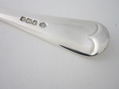 ANTIQUE GEORGE V STERLING SILVER OLD ENGLISH STILTON SCOOP 1933 - ADDITIONAL PHOTO 5