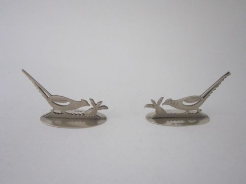 ANTIQUE GEORGE V STERLING SILVER MENUPLACE CARD HOLDERS 1913