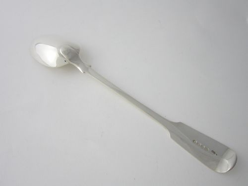 ANTIQUE VICTORIAN STERLING SILVER FIDDLE PATTERN BASTING SPOON 1852 - ADDITIONAL PHOTO 3