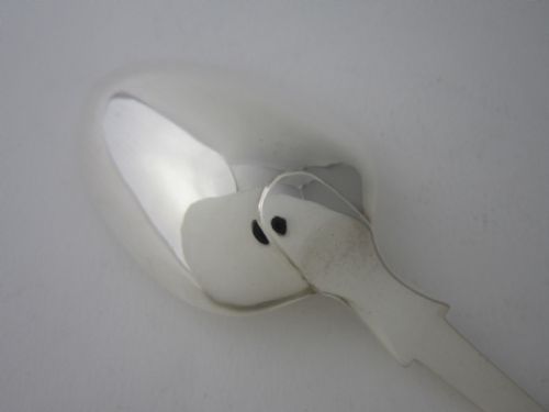 ANTIQUE VICTORIAN STERLING SILVER FIDDLE PATTERN BASTING SPOON 1852 - ADDITIONAL PHOTO 4