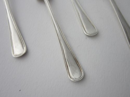 SET OF 6 ANTIQUE GEORGE VI STERLING SILVER PASTRY FORKS 1938 - ADDITIONAL PHOTO 4