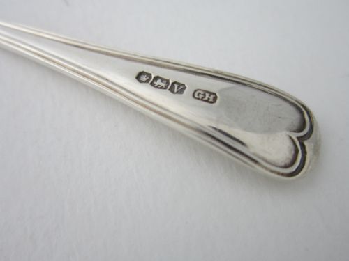 SET OF 6 ANTIQUE GEORGE VI STERLING SILVER PASTRY FORKS 1938 - ADDITIONAL PHOTO 8