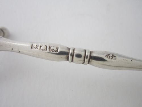 ANTIQUE EDWARDIAN STERLING SILVER KNIFE RESTS 1901 - ADDITIONAL PHOTO 3