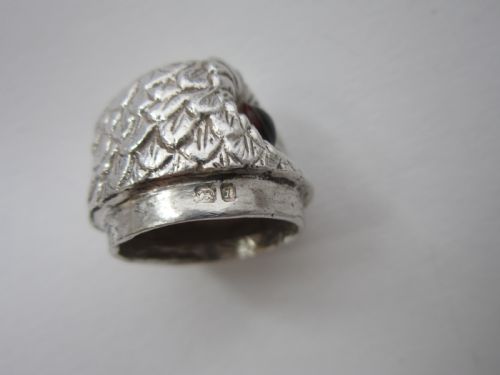 ELIZABETH II STERLING SILVER OWL SALT PEPPER SHAKERS 1964 - ADDITIONAL PHOTO 7
