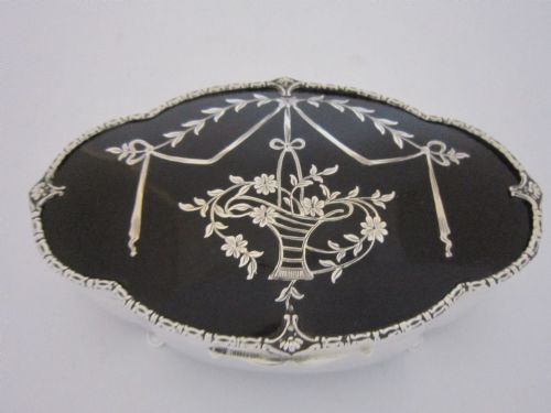 ANTIQUE GEORGE V STERLING SILVER TORTOISESHELL TRINKET BOX 1912 - ADDITIONAL PHOTO 5