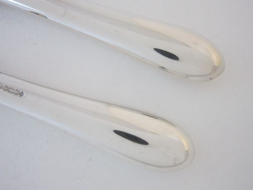 ANTIQUE VICTORIAN STERLING SILVER CANTEEN OF FIDDLE PATTERN CUTLERY 1865 - ADDITIONAL PHOTO 13