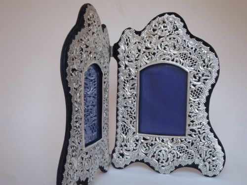 12 12 ANTIQUE VICTORIAN STERLING SILVER DOUBLE PHOTOGRAPH FRAME 1897 - ADDITIONAL PHOTO 5