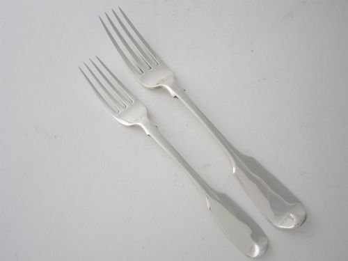 ANTIQUE VICTORIAN STERLING SILVER FIDDLE PATTERN CUTLERY FOR 8 PERSONS 18521872 - ADDITIONAL PHOTO 6