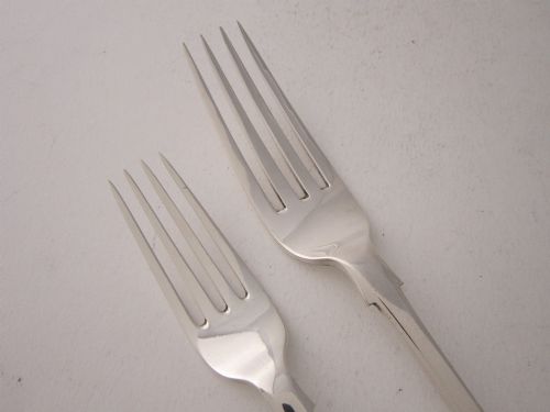 ANTIQUE VICTORIAN STERLING SILVER FIDDLE PATTERN CUTLERY FOR 8 PERSONS 18521872 - ADDITIONAL PHOTO 7