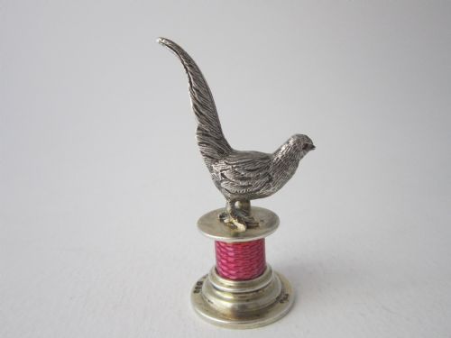 ANTIQUE STERLING SILVER ENAMEL MENUPLACE CARD HOLDERS 1909 - ADDITIONAL PHOTO 11