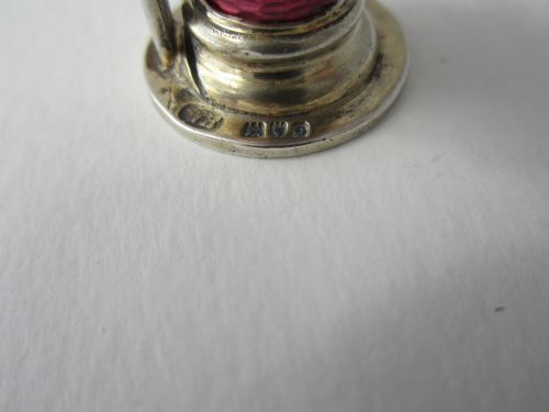 ANTIQUE STERLING SILVER ENAMEL MENUPLACE CARD HOLDERS 1909 - ADDITIONAL PHOTO 13
