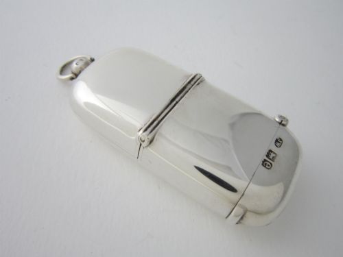HEAVY ANTIQUE VICTORIAN STERLING SILVER COMBINATION SOVEREIGNVESTA CASE 1900 - ADDITIONAL PHOTO 2