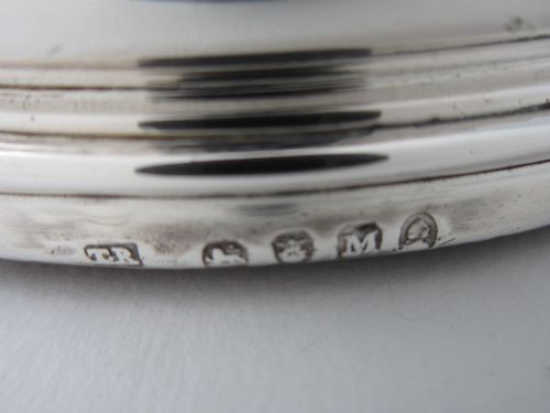 ANTIQUE GEORGE III STERLING SILVER WINE COASTERS 1807 - ADDITIONAL PHOTO 5