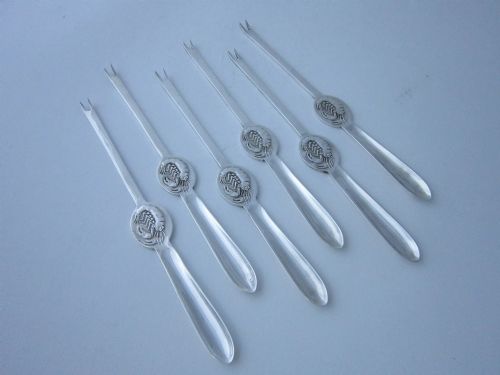 ANTIQUE GEORGE V STERLING SILVER LOBSTER PICKS 1923 - ADDITIONAL PHOTO 2