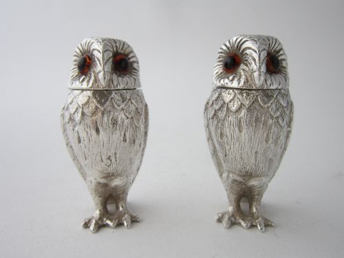 Elizabeth II Sterling Silver Salt & Pepper Shakers - 1964