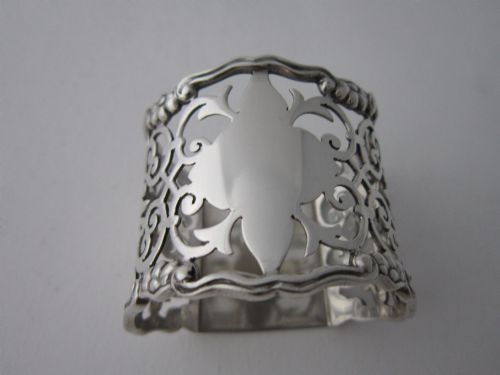 Antique George V Sterling Silver Napkin Ring - 1918