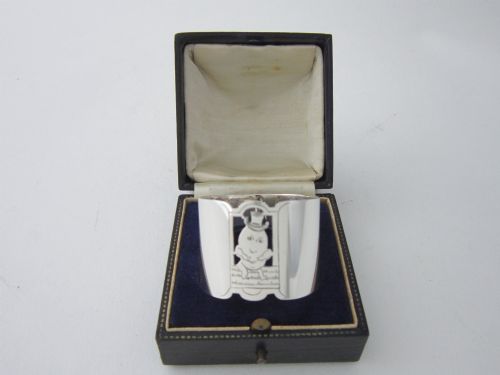 Elizabeth II Sterling Silver Novelty Napkin Ring - 1959