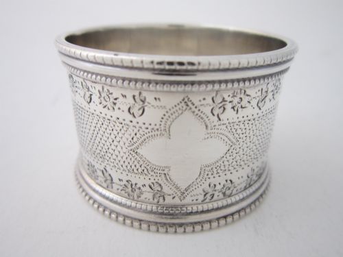 Antique George V Sterling Silver Napkin Ring - 1926
