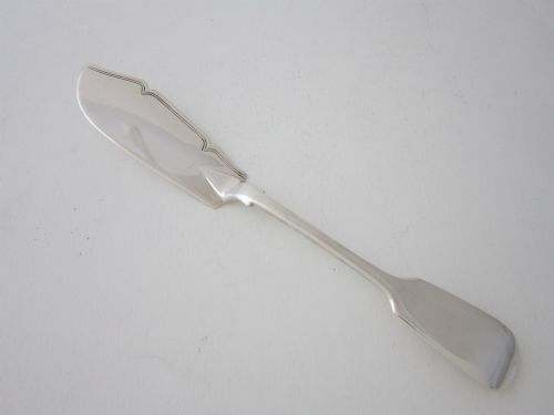 Antique Victorian Sterling Silver Fiddle Pattern Butter Knife - 1879