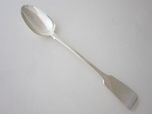 Antique Victorian Sterling Silver Fiddle Pattern Basting/serving Spoon - 1848