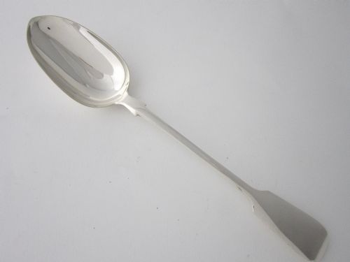 Antique Victorian Sterling Silver Fiddle Pattern Basting/serving Spoon - 1869