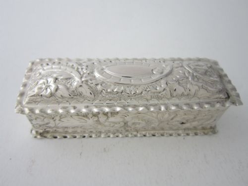 Antique Victorian Sterling Silver Trinket Box - 1892