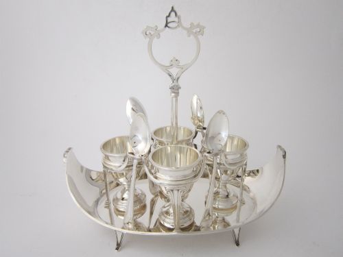 Antique George V Sterling Silver Egg Cruet - 1917/18