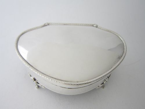 Antique George V Sterling Silver Trinket Box - 1914