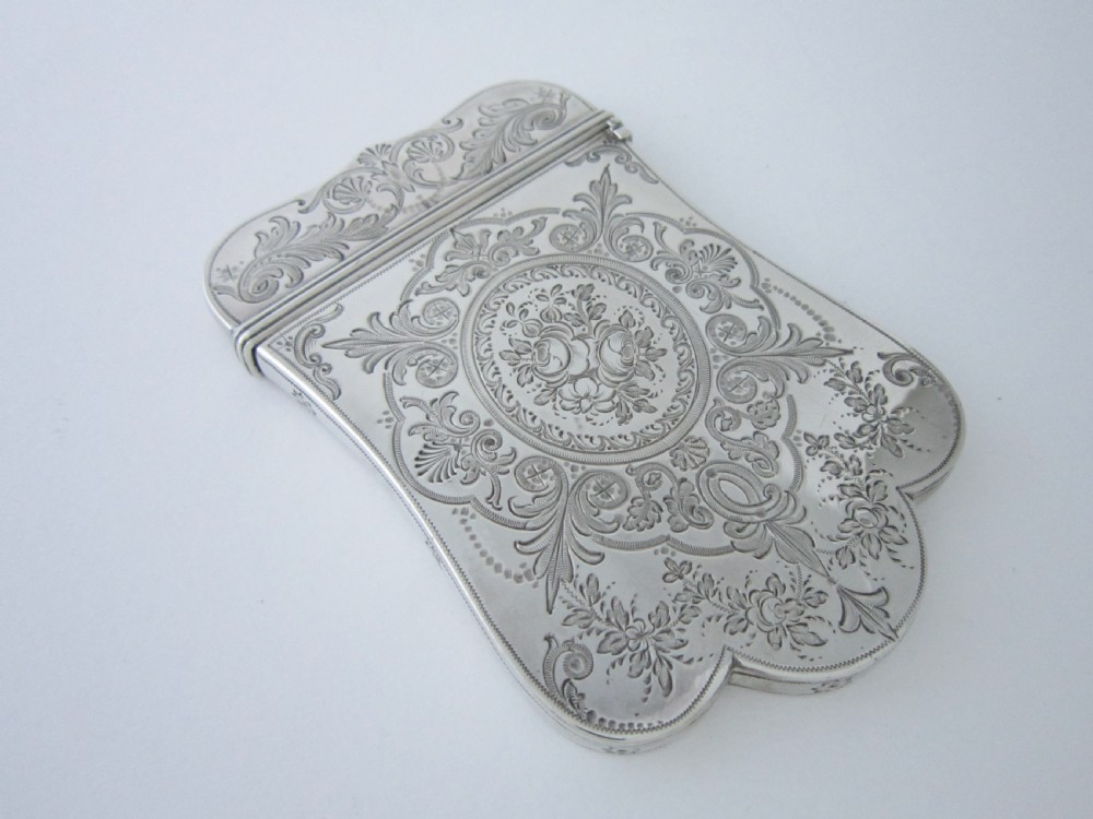 Antique Victorian Sterling silver visiting card case