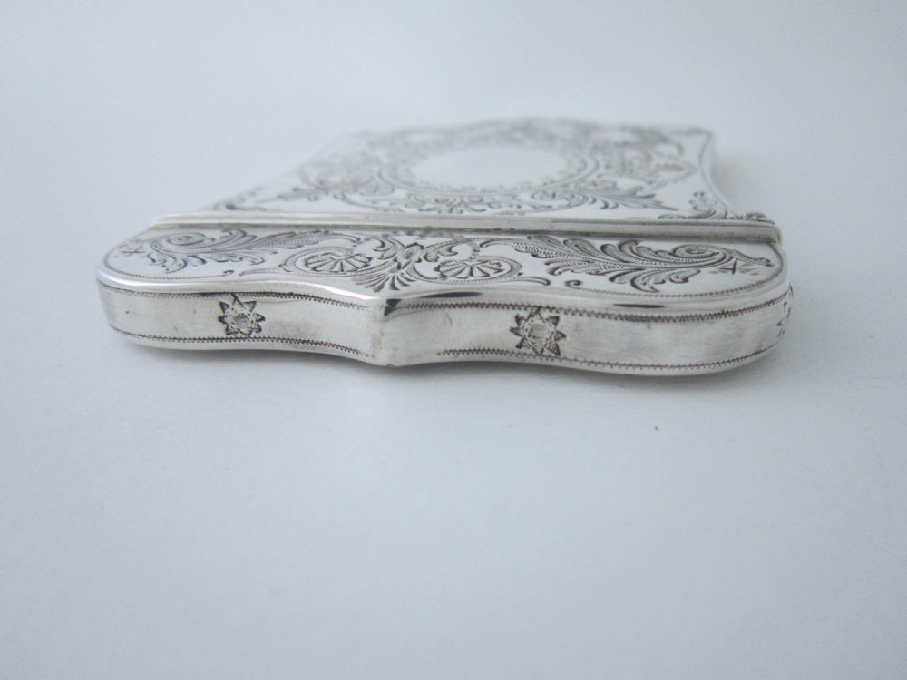 Antique Victorian Sterling silver visiting card case View V