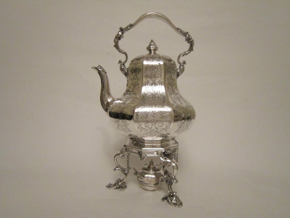 Antique Victorian Silver kettle on stand