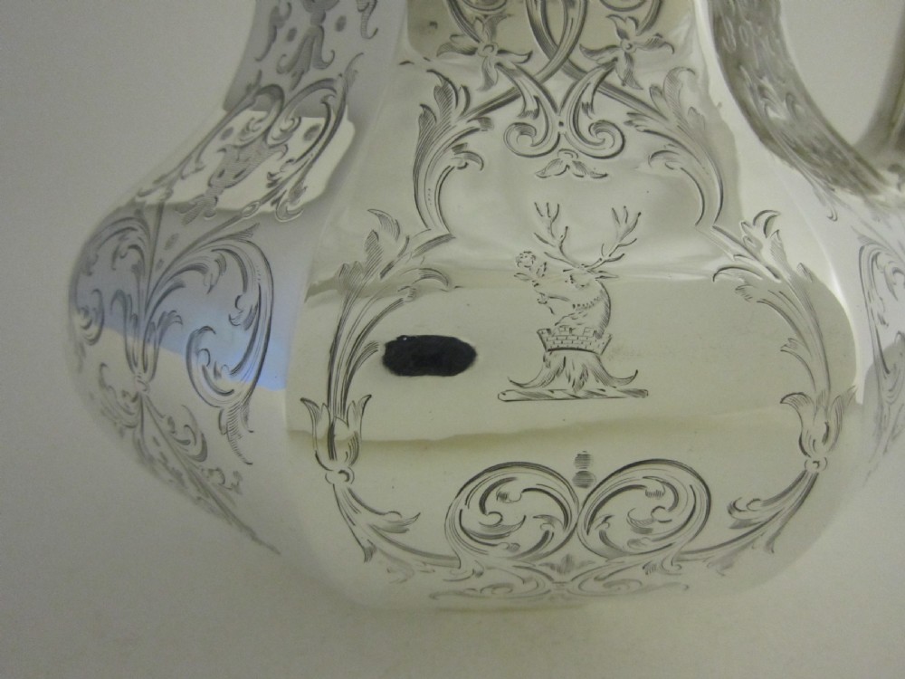 Antique Victorian Silver kettle on stand View V