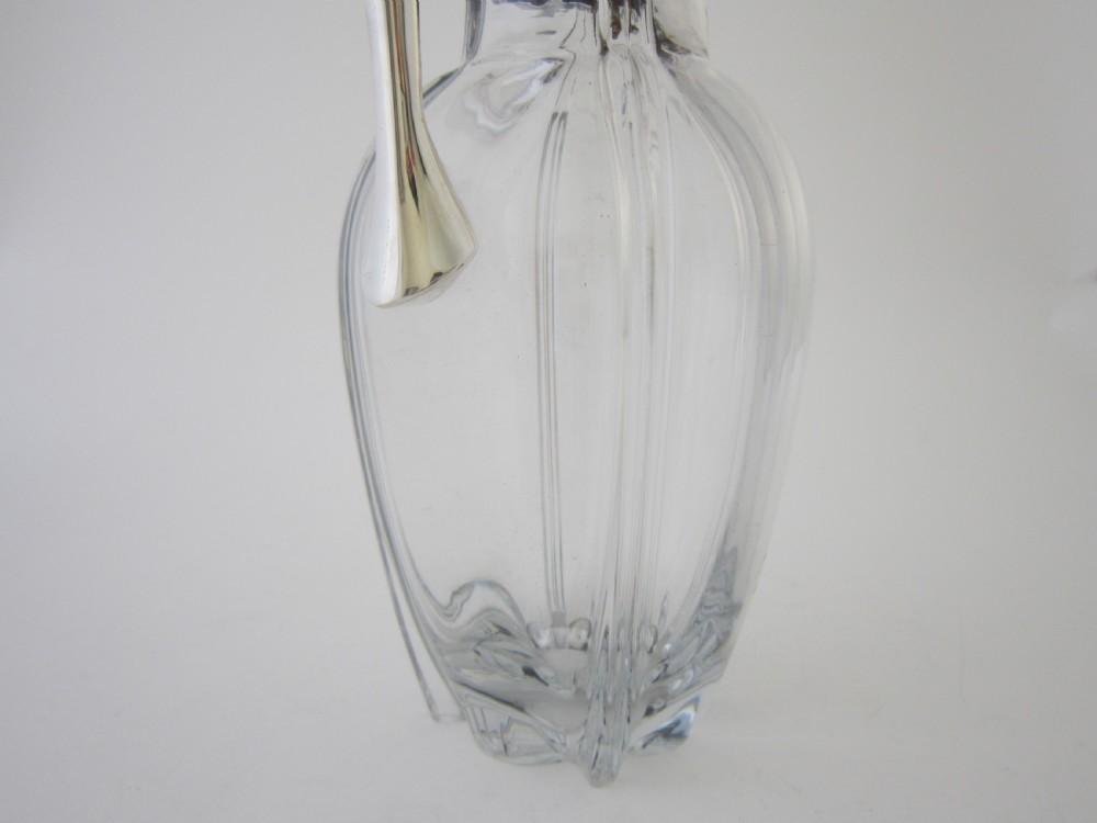 Victorian Silver and glass claret jugs View V