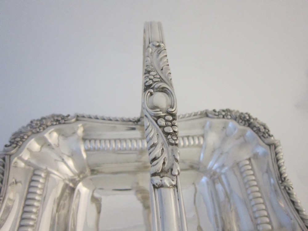 Antique George III Sterling silver basket View III