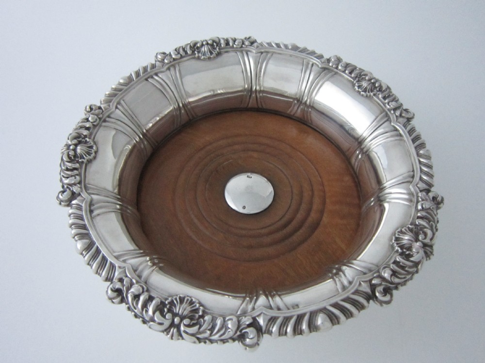 Antique Victorian Sterling silver wine coasters View III